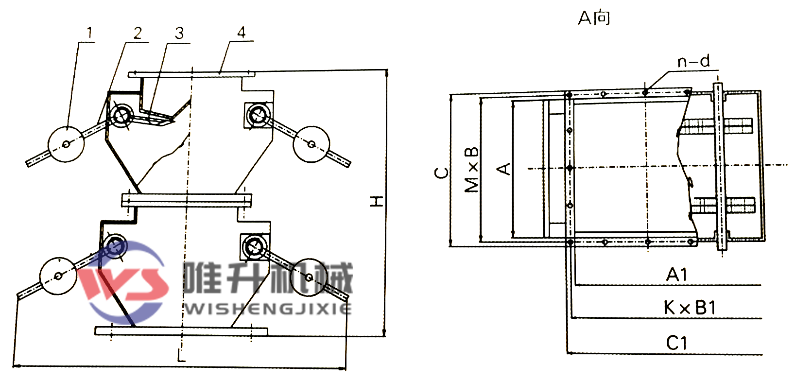 方形雙層雙門重錘式鎖風翻板閥 方形雙層雙門重錘式鎖風翻板閥